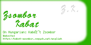 zsombor kabat business card